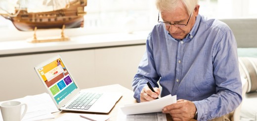 Senior Man Filing Tax Report